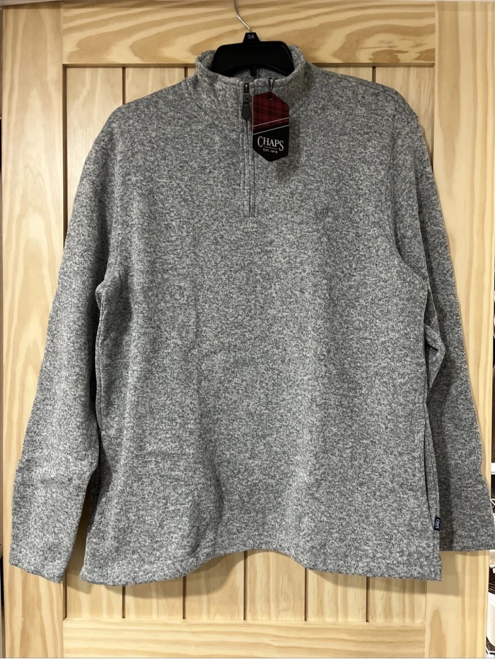 Chaps Men’s Heather Gray 1/4 Zip Pullover